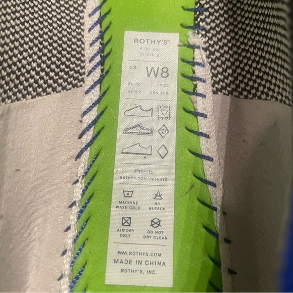 Rothys 8 Ballet Flat Diamond Metallic Black Bows Balletcore Coquette Shoes Flats - Picture 5 of 7